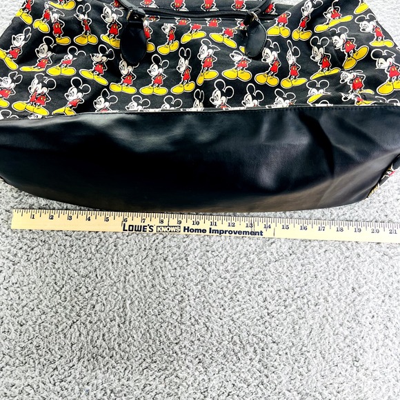 Walt Disney World Mickey Mouse Black Canvas Tote Duffle Gym Travel Bag - Picture 5 of 12